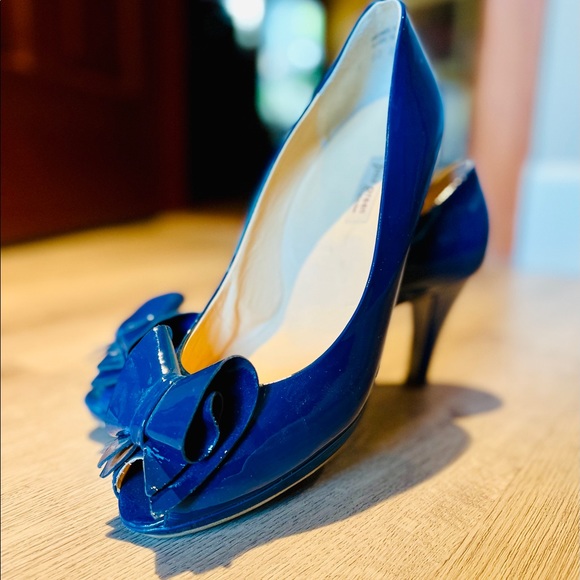 Swanky Teal Paul Green open toe pumps- Size 9 - Picture 1 of 9